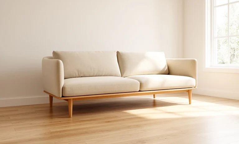 Aydınlık ve dar bir odada minimal mobilyalarla yapılan küçük salonlar için doğru koltuk seçimi.